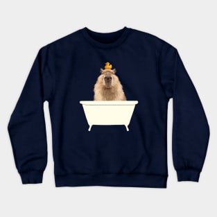 Capybara in Bathtub Crewneck Sweatshirt